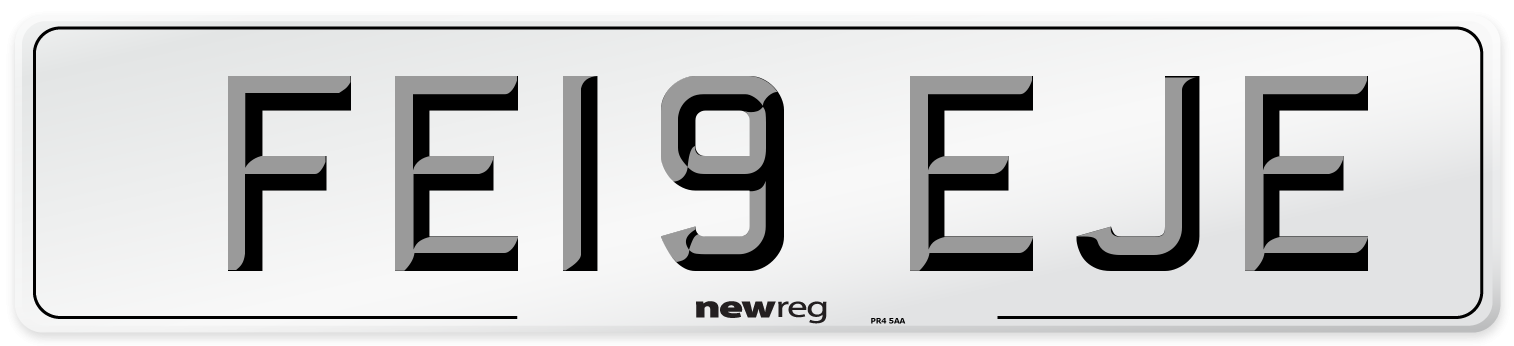 FE19 EJE Number Plate from New Reg